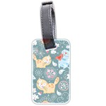 Cute Cat Background Pattern Luggage Tag (two sides) Front