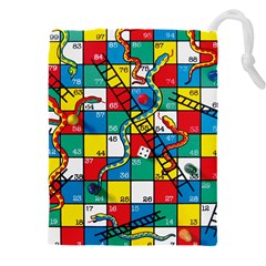 Snakes And Ladders Drawstring Pouch (5xl) by Ket1n9