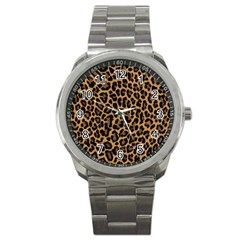 Tiger Skin Art Pattern Sport Metal Watch by Ket1n9