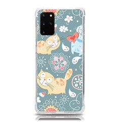 Cute Cat Background Pattern Samsung Galaxy S20plus 6 7 Inch Tpu Uv Case by Ket1n9