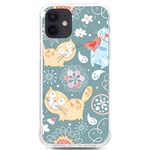 Cute Cat Background Pattern iPhone 12/12 Pro TPU UV Print Case Front