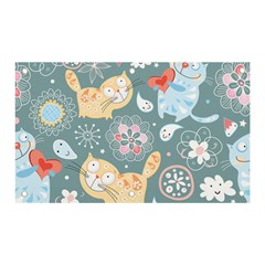 Cute Cat Background Pattern Banner And Sign 5  X 3  by Ket1n9