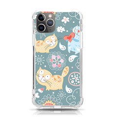 Cute Cat Background Pattern Iphone 11 Pro 5 8 Inch Tpu Uv Print Case by Ket1n9