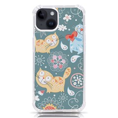 Cute Cat Background Pattern Iphone 14 Tpu Uv Print Case by Ket1n9