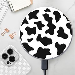 Animal-print-black-and-white-black Wireless Fast Charger(white) by Ket1n9