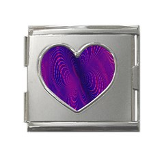 Abstract-fantastic-fractal-gradient Mega Link Heart Italian Charm (18mm) by Ket1n9