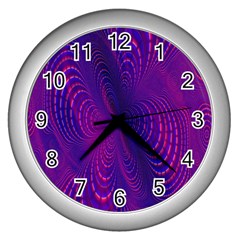 Abstract-fantastic-fractal-gradient Wall Clock (silver) by Ket1n9