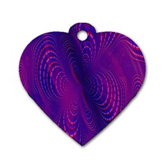 Abstract-fantastic-fractal-gradient Dog Tag Heart (two Sides) by Ket1n9