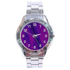 Abstract-fantastic-fractal-gradient Stainless Steel Analogue Watch by Ket1n9