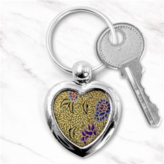 Traditional Art Batik Pattern Key Chain (heart) by Ket1n9