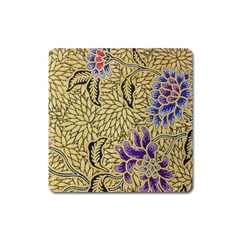 Traditional Art Batik Pattern Square Magnet by Ket1n9