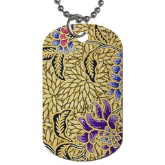 Traditional Art Batik Pattern Dog Tag (two Sides) by Ket1n9