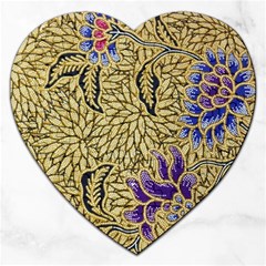 Traditional Art Batik Pattern Jigsaw Puzzle (heart) by Ket1n9