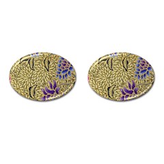 Traditional Art Batik Pattern Cufflinks (oval) by Ket1n9