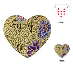 Traditional Art Batik Pattern Playing Cards Single Design (heart) by Ket1n9