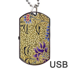 Traditional Art Batik Pattern Dog Tag Usb Flash (one Side) by Ket1n9