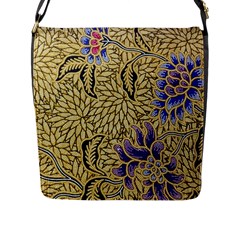 Traditional Art Batik Pattern Flap Closure Messenger Bag (l) by Ket1n9