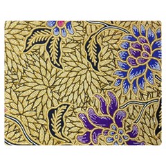 Traditional Art Batik Pattern Two Sides Premium Plush Fleece Blanket (medium) by Ket1n9