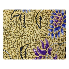 Traditional Art Batik Pattern Two Sides Premium Plush Fleece Blanket (large) by Ket1n9