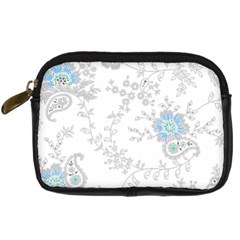 Traditional Art Batik Flower Pattern Digital Camera Leather Case by Ket1n9