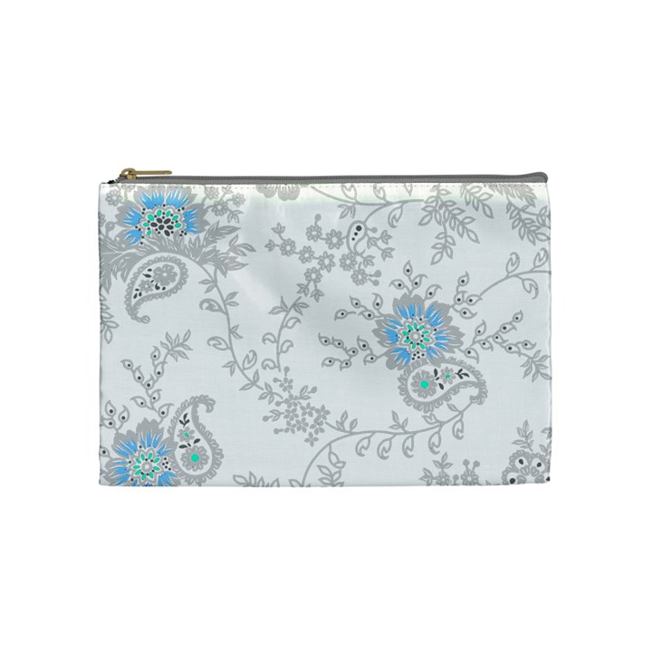 Traditional Art Batik Flower Pattern Cosmetic Bag (Medium)