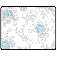 Traditional Art Batik Flower Pattern Fleece Blanket (medium) by Ket1n9