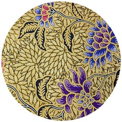 Traditional Art Batik Pattern Wooden Puzzle Round by Ket1n9