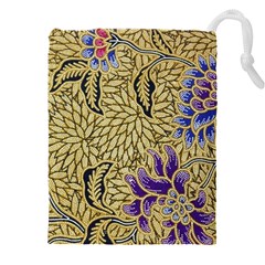 Traditional Art Batik Pattern Drawstring Pouch (4xl) by Ket1n9