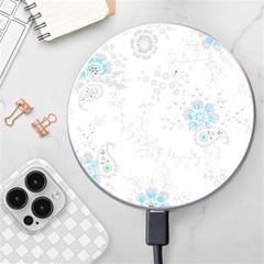 Traditional Art Batik Flower Pattern Wireless Fast Charger(white) by Ket1n9