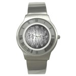 Science Formulas Stainless Steel Watch Front