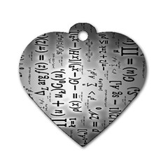 Science Formulas Dog Tag Heart (one Side) by Ket1n9