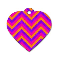 Chevron Dog Tag Heart (two Sides) by Ket1n9