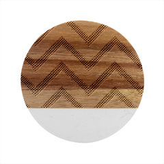 Chevron Marble Wood Coaster (round) by Ket1n9