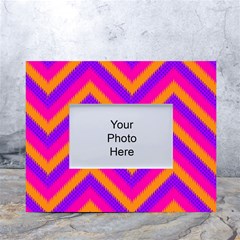 Chevron White Tabletop Photo Frame 4 x6  by Ket1n9