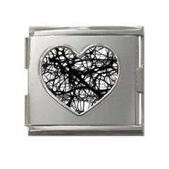 Neurons-brain-cells-brain-structure Mega Link Heart Italian Charm (18mm) by Ket1n9