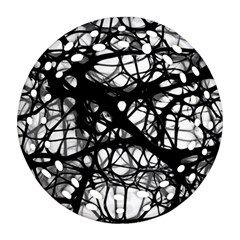 Neurons-brain-cells-brain-structure Round Filigree Ornament (two Sides) by Ket1n9