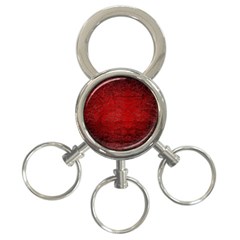 Red-grunge-texture-black-gradient 3-ring Key Chain