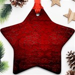 Red-grunge-texture-black-gradient Star Ornament (Two Sides) Front