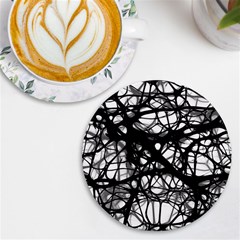 Neurons-brain-cells-brain-structure Uv Print Round Tile Coaster by Ket1n9