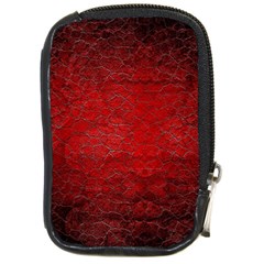 Red-grunge-texture-black-gradient Compact Camera Leather Case by Ket1n9