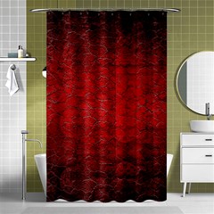 Red-grunge-texture-black-gradient Shower Curtain 48  X 72  (small)  by Ket1n9