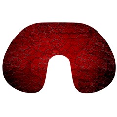 Red-grunge-texture-black-gradient Travel Neck Pillow by Ket1n9