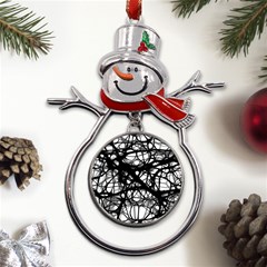 Neurons-brain-cells-brain-structure Metal Snowman Ornament by Ket1n9