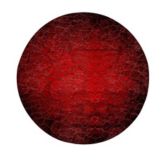 Red-grunge-texture-black-gradient Mini Round Pill Box by Ket1n9