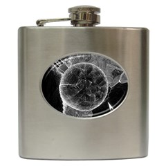 Space-universe-earth-rocket Hip Flask (6 Oz) by Ket1n9