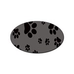 Dog-foodprint Paw Prints Seamless Background And Pattern Sticker Oval (10 pack) Front