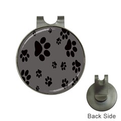 Dog-foodprint Paw Prints Seamless Background And Pattern Hat Clips With Golf Markers by Ket1n9