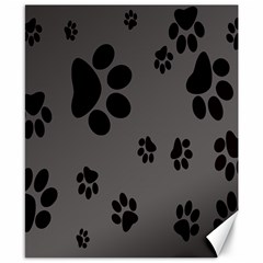 Dog-foodprint Paw Prints Seamless Background And Pattern Canvas 8  X 10  by Ket1n9