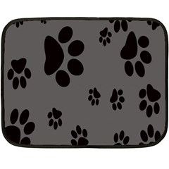 Dog-foodprint Paw Prints Seamless Background And Pattern Two Sides Fleece Blanket (mini) by Ket1n9