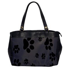 Dog-foodprint Paw Prints Seamless Background And Pattern Oversize Office Handbag by Ket1n9